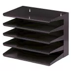File Organizer 5 Compartments Black