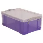 Really Useful Box 9 Litre Purple Transparent Storage Box