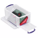 Really Useful Box boîte de rangement 8 l, ouverture à l'avant, transparent