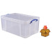 Really Useful Box 64 liter, transparant, per stuk verpakt in karton