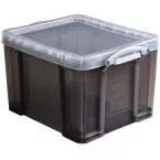 Really Useful Box storage box 35 litre smoked transparent
