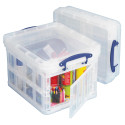 Really Useful Box boîte de rangemen 35 litres pliable, transparent