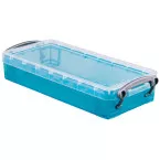Really Useful Box 0,55 liter, transparant helblauw