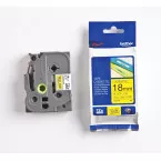 Brother TZe ruban pour P-Touch 18 mm, noir sur jaune
