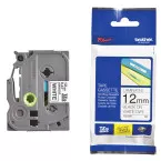 Brother TZe tape voor P-Touch 12 mm, zwart op wit