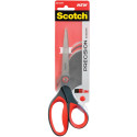 Scotch ciseaux Precision, ft 20 cm, droite en gauche, bouts pointus, inox, gris/rouge, blister van 1stuk