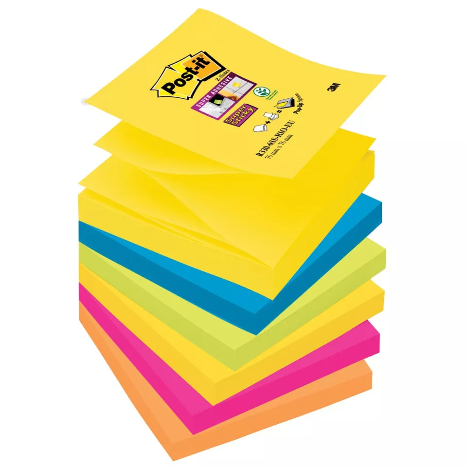 Post-it Super Sticky Z-notes...