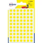 Avery PSA08J ronde markeringsetiketten, diameter 8 mm, blister van 490 stuks, geel