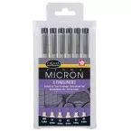 Sakura feutre fin Pigma Micron, noir, 6 pièces
