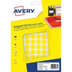 Avery PET15J Round Yellow Labels, 15 mm Diameter, Pack of 960