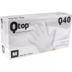 Nitrile Gloves, Medium, White, Box of 100 Pieces