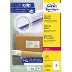 Avery L7168 Laser Shipping Labels White Ultragrip 100 Sheets 2 Per Sheet 199.6 x 143.5 mm