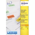 Avery mini repositionable colored labels, sheet 63.5 x 33.9 mm, 480 pieces, yellow