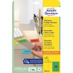 Avery Removable Mini Labels 63.5 x 33.9 mm 480 Pieces 24 per Sheet Green