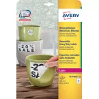 Avery Removable Water Resistant Labels 99.1 x 42.3 mm White Box of 240