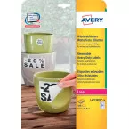Avery Removable Water-Resistant Labels 63.5 x 33.9 mm White Box of 480
