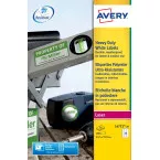 Avery Dennison Ultra-Resistant White Labels 63.5 x 33.9 mm, 480 Pieces, 24 per Sheet