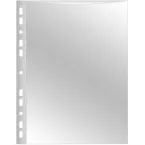 Q-CONNECT pochette perforée perforation 11 trous, lisse, 75 microns, paquet de 100 pièces