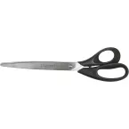 Q-CONNECT scissors 255mm straight tips stainless steel right-handed black 1pc blister pack