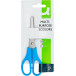 Q-CONNECT ciseaux, ft 13 cm, droite en gauche, bouts rond, inox, couleurs assorties, blister de 1 pièce