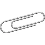 Kangaro Paper Clips 25 mm Round Galvanized Box of 100