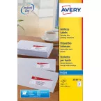 Avery J8160-40 étiquettes adresse ft 63,5 x 38,1 mm (b x h), 840 étiquettes, blanc