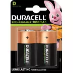 Duracell piles rechargeables D, blister de 2 pièces