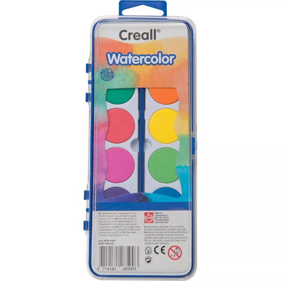 Creall peinture à l'eau, 12 godets