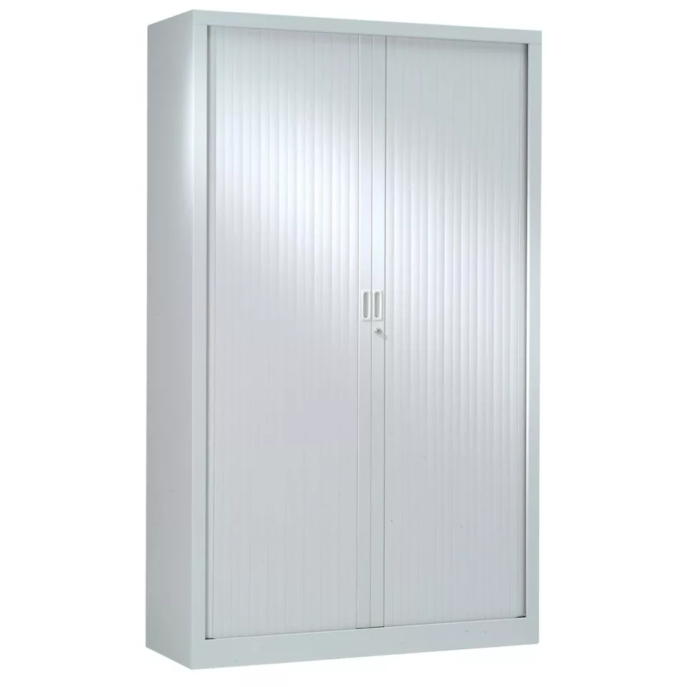 Light Grey Tambour Door Cabinet,...