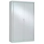Roldeurkast, hoogte 198 cm, lichtgrijs