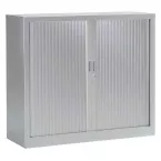 Tambour Door Cabinet, aluminum, 100 x 120 x 43 cm