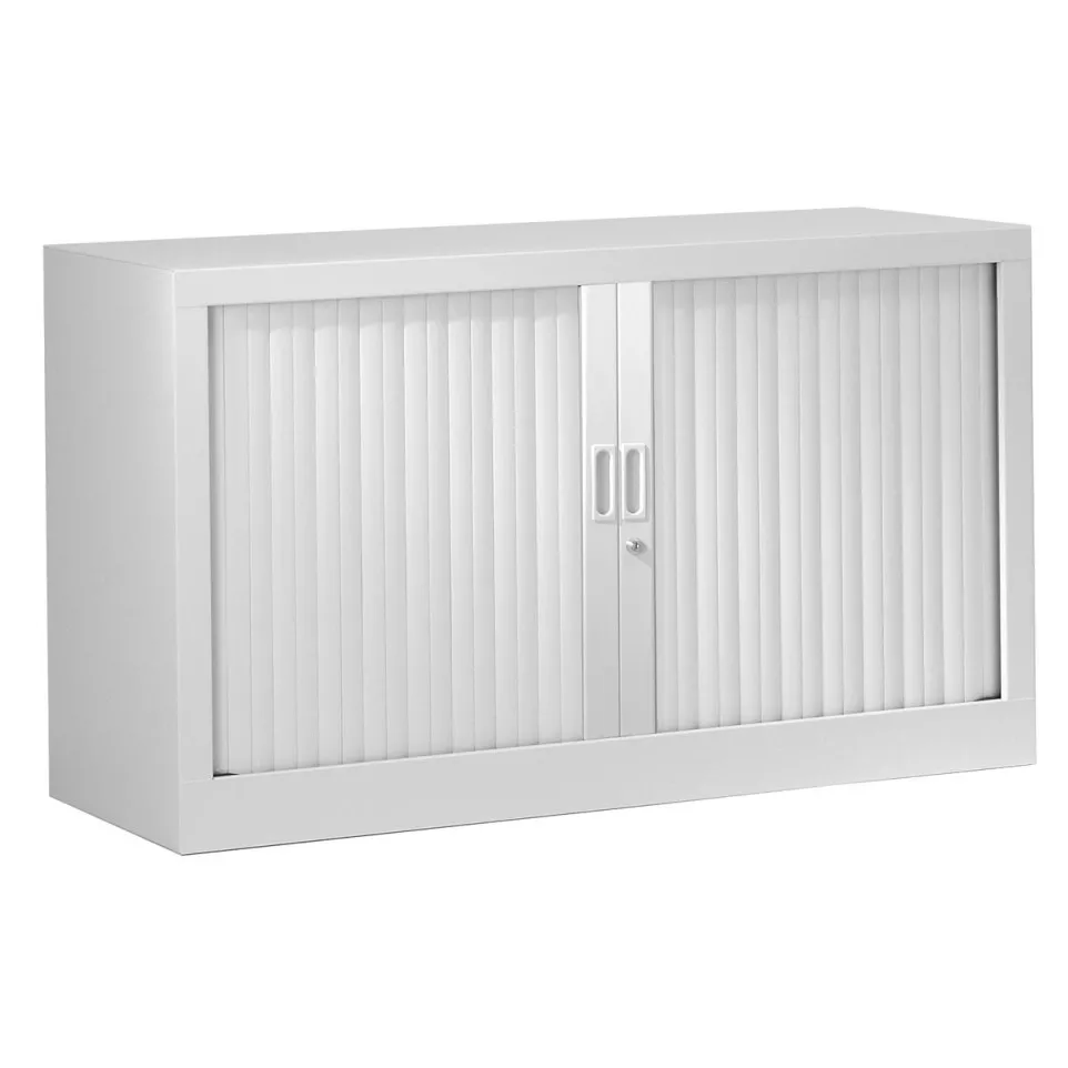 Light Grey Tambour Door Cabinet, 69.5...