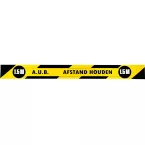 Gallery vloersticker, houd  1,5 meter afstand, ft 80 x 8 cm, geel/zwart