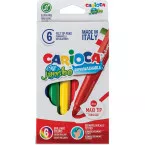 Carioca Jumbo Superwashable Felt Tip Pens Set of 6 in Cardboard Case
