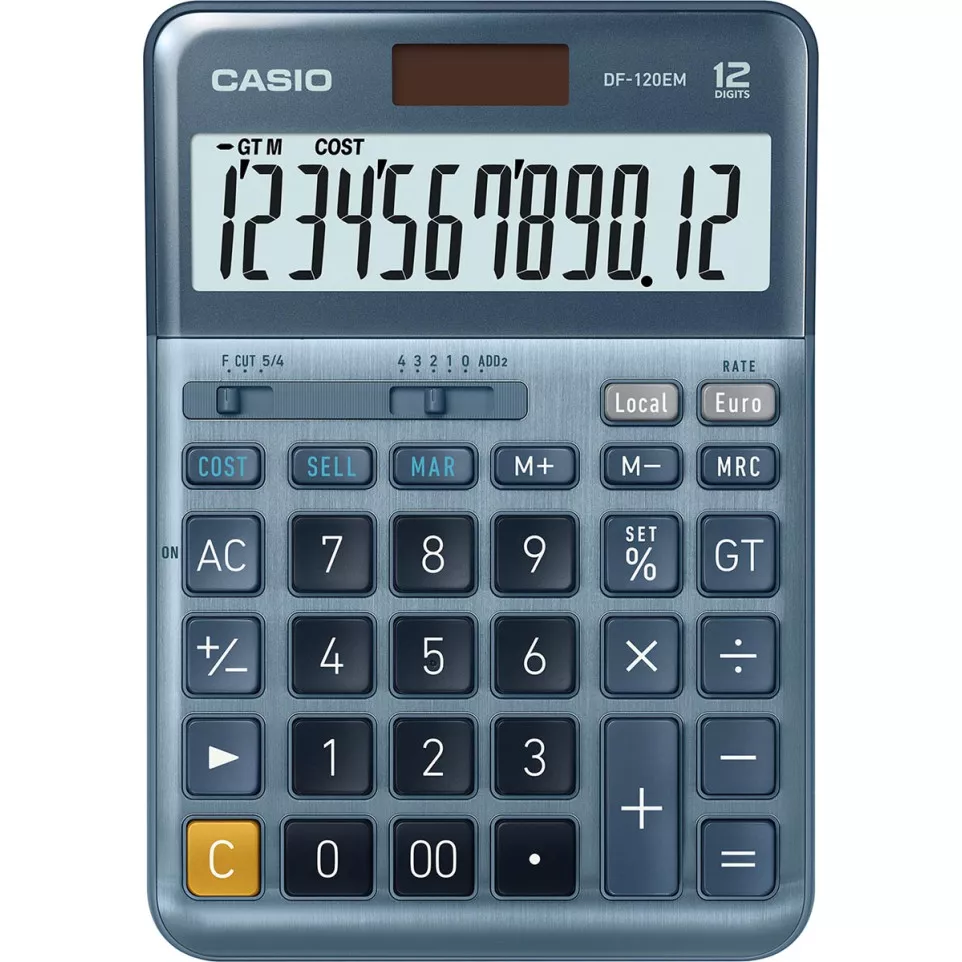 Casio DF-120EM 12-Digit Desk Calculator