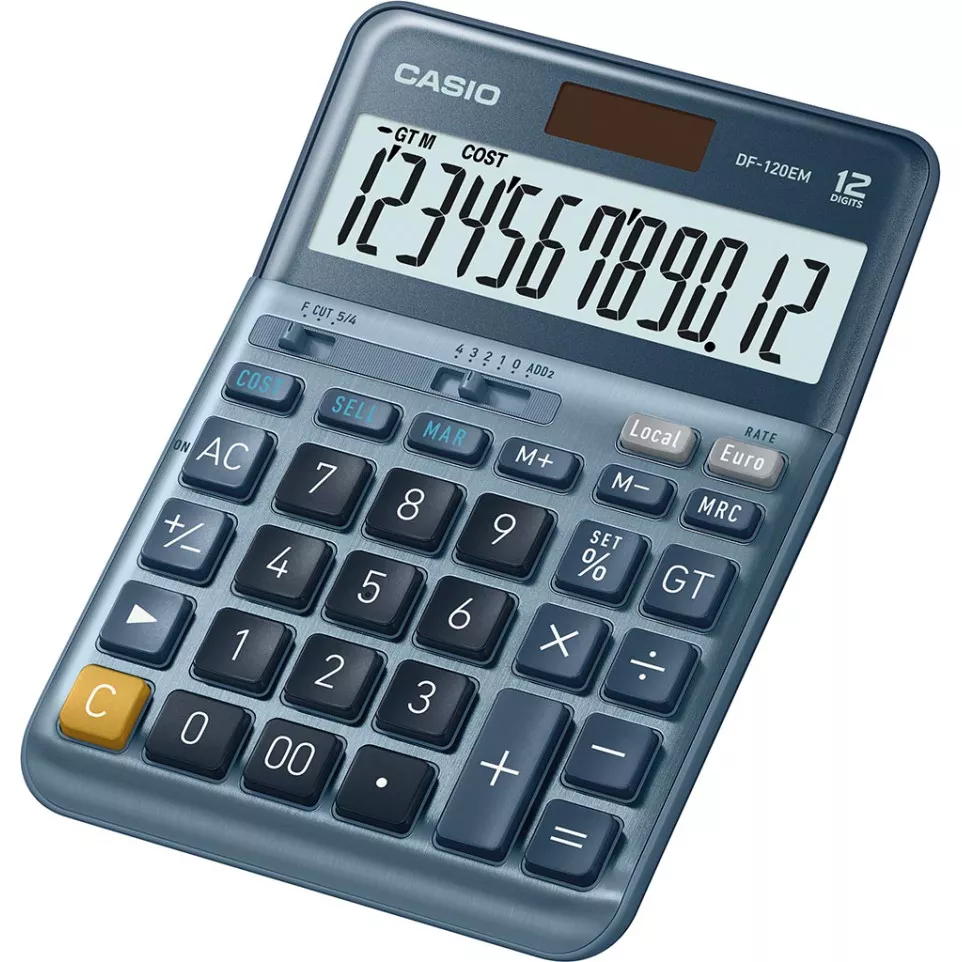 Casio DF-120EM 12-Digit Desk Calculator