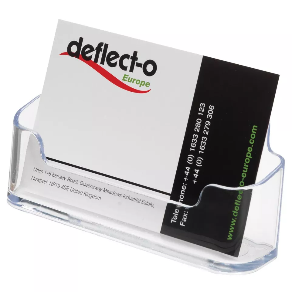Deflecto Business Card Holder Clear 1...