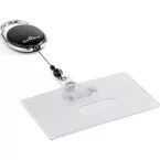 Durable Flexible Badge with Retractable Reel, Black