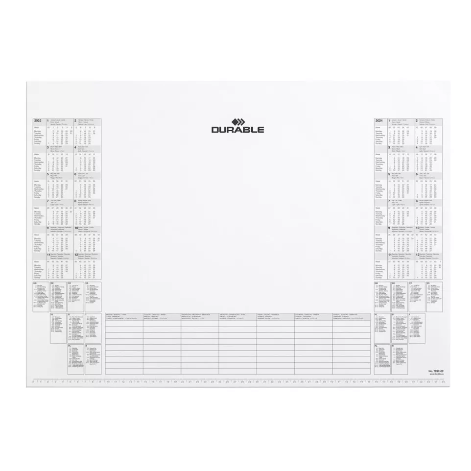 Durable Desk Pad with 2026-2027 Calendar