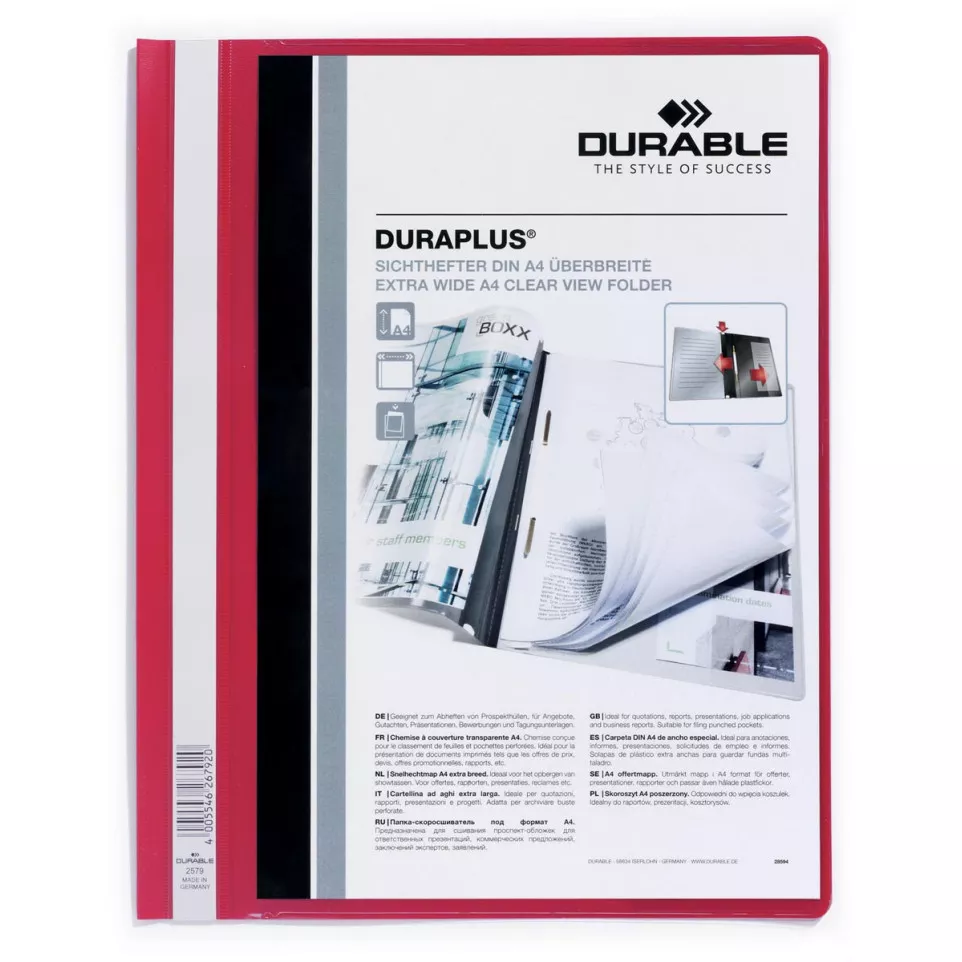 Durable Duraplus Quotation Folder Red