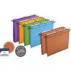 L'Oblique dossiers suspendus pour tiroirs AZO entraxe 380 mm, fond 30 mm, orange