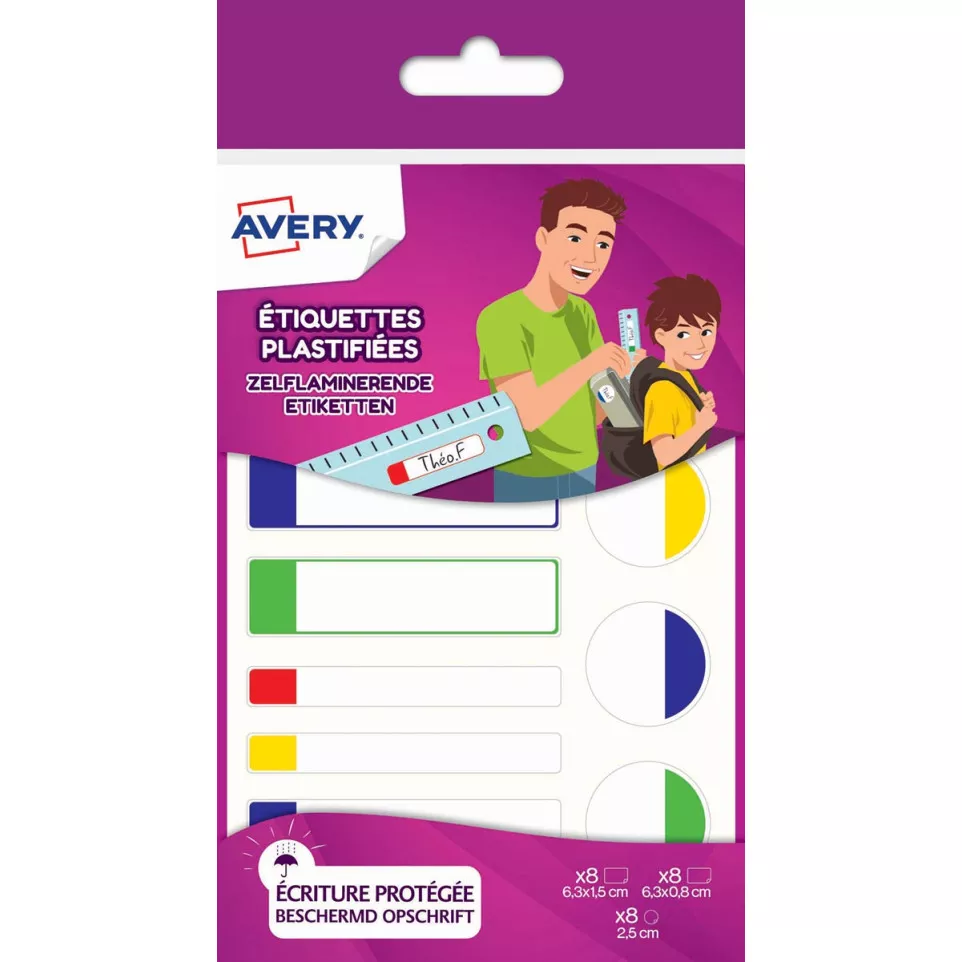 Avery Family gelamineerde etiketten,...