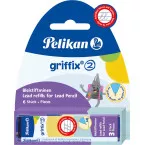 Pelikan Griffix Pencil Leads 2 mm HB Pack of 2 Boxes with 3 Pieces Each
