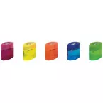 M+R Elliptic Swing 2-hole Sharpener with Container Box of 10 Assorted Colors
