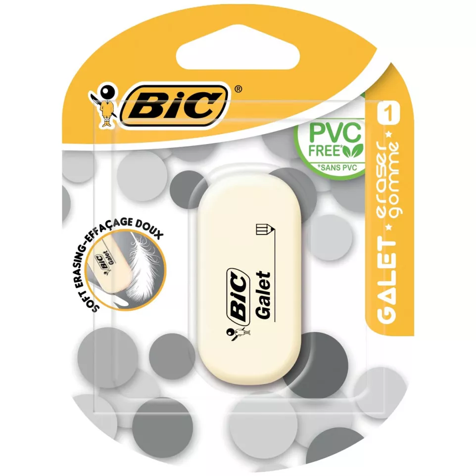 BIC Galet White Eraser Blister Pack...