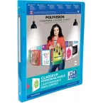 Oxford Polyvision A4 Ring Binder, Polypropylene, 4 O-Rings 15 mm, 2 cm Spine, Transparent Blue