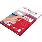 Pergamy white labels, size 38.1 x 21.2 mm, square corners, pack of 6500 labels