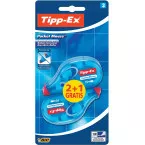 Tipp-Ex correctieroller Pocket Mouse, blister met 2 + 1 gratis