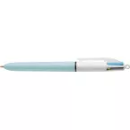 BIC 4 Colours Fun Retractable Ballpoint Pen Pastel Blue Barrel Assorted Pastel Ink Medium Point
