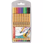STABILO point 88 fineliner, etui van 10 stuks in geassorteerde kleuren
